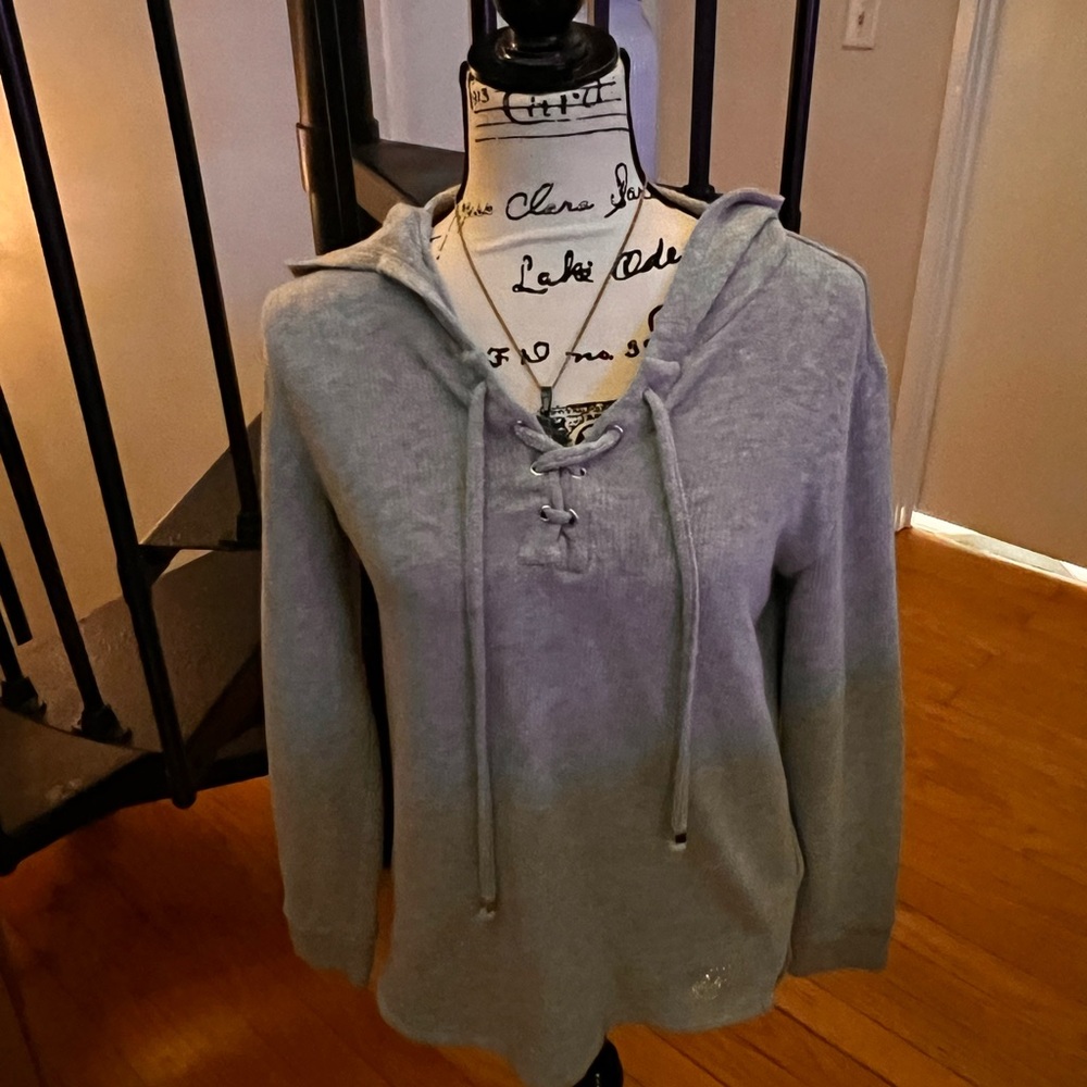 Michael Kors Gray Lace-Up Sweatshirt